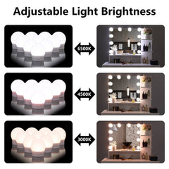 53.3"Large Vanity Set with 10 LED Bulbs Mirror