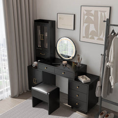 59.1" Dressing Table Set with Built-in Outlets