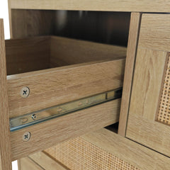 31.5" 4 Drawers Rattan Cabinet