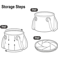 3 Pack Collapsible Bucket for Fishing, Camping