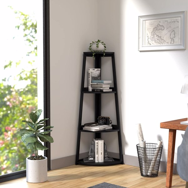 4/5- Tier Tall Corner Bookshelf