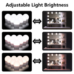 53.4" Large Dressing Table Set with 10 LED Bulbs