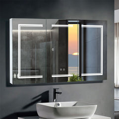 3 Door LED Bathroom Wall Cabinet with Mirror