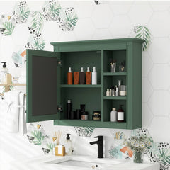 30''L x 28''H Wall Mounted Bathroom Storage Cabinet Green