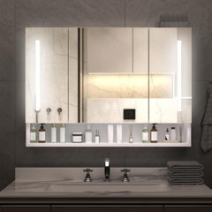 39"L x 28"H Modern Bathroom Cabinets with Mirrors & LED Lights