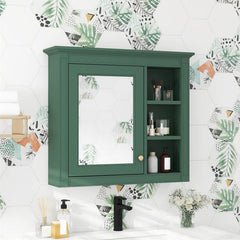 30''L x 28''H Wall Mounted Bathroom Storage Cabinet Green