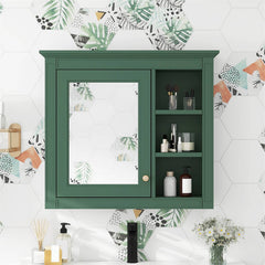 30''L x 28''H Wall Mounted Bathroom Storage Cabinet Green