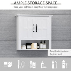 Bathroom Wall Cabinet with 2 Door & Shelf