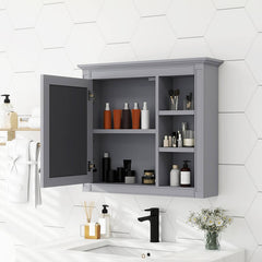 30''L x 28''H Wall Mounted Bathroom Storage Cabinet Grey