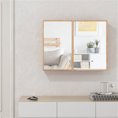 Wooden Bathroom Wall Cabinet with Mirror