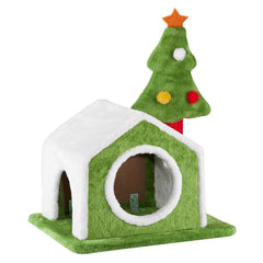 24in Christmas Cat House Cat Bed Cave