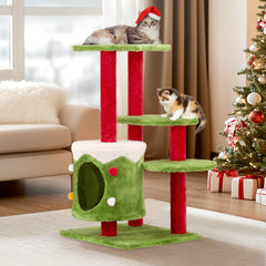 32in Christmas Plush Cat Tower