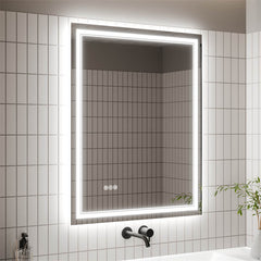 LED Bathroom Vanity Mirror with Light, Anti Fog, Dimmable,Tricolor temperature