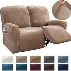 1 Set of 6 Pieces Velvet Recliner Sofa Slipcover