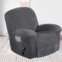 Stretch Velvet 1/4Pieces Recliner Slipcovers