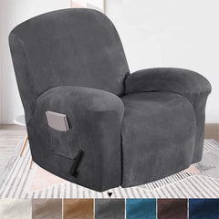 Stretch Velvet 1/4Pieces Recliner Slipcovers