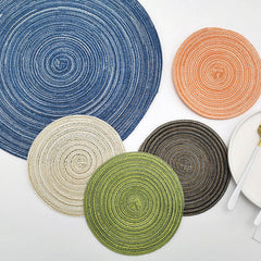 6 Pieces Round Placemats for Table