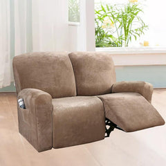 1 Set of 6 Pieces Velvet Recliner Sofa Slipcover