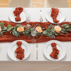 Wrinkled Table Runner for Wedding 157 x 35 Inches