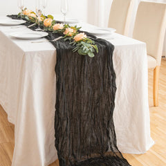 Wrinkled Table Runner for Wedding 157 x 35 Inches