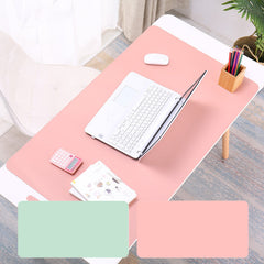 Double-Sided PU Leather Desk Mat, Sewing Edge