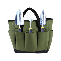 Canvas Garden Tool Tote Bag with 8 Pockets