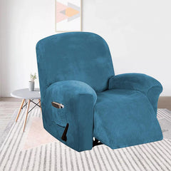 Stretch Velvet 1/4Pieces Recliner Slipcovers