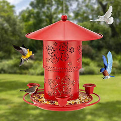 Metal Squirrel Proof Bird Feeder for Outdoors Hanging