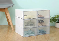 Plastic Drawer Type Stackable Shoe Box Case