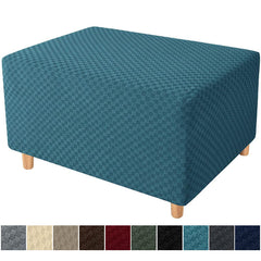 Square Jacquard Rectangle Ottoman Cover