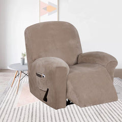 Stretch Velvet 1/4Pieces Recliner Slipcovers