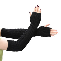 Women's Knitted Long Fingerless Arm Warmers