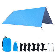 Waterproof Camping Tarp Shelter, Hammock Rain Fly Tarp for Outdoor Backpacking