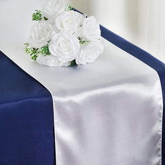 2/5Pcs Long Satin Table Runner for Party, 12 x 108 Inch