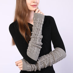 Women's Knitted Long Fingerless Arm Warmers