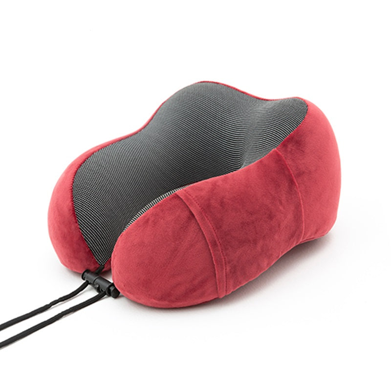 Adjustable Memory Foam Travel Pillow with Storage Bag