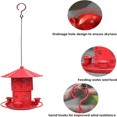 Metal Squirrel Proof Bird Feeder for Outdoors Hanging