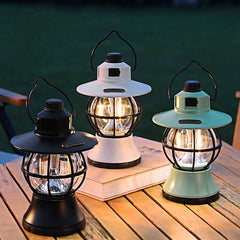 Vintage LED Camping Lantern for Outdoor