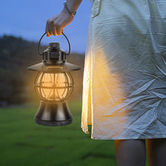 Vintage LED Camping Lantern for Outdoor