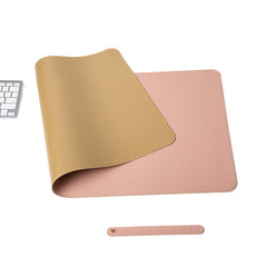 Double-Sided PU Leather Desk Mat, Sewing Edge