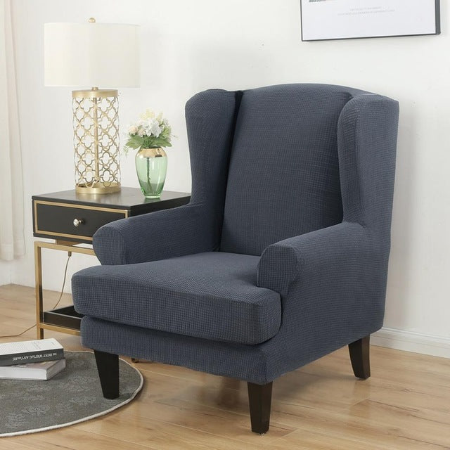 2-Piece Water Repellent Wingback Chair Covers